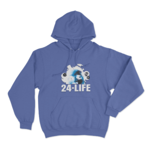 24 Life Unisex Hoodie Blue