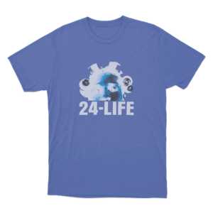 24 Life Unisex T Shirt Blue